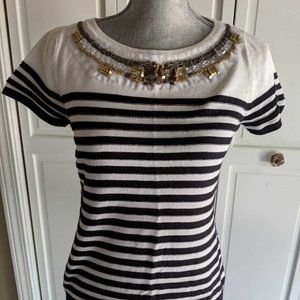 Joseph A short sleeve beaded sweater